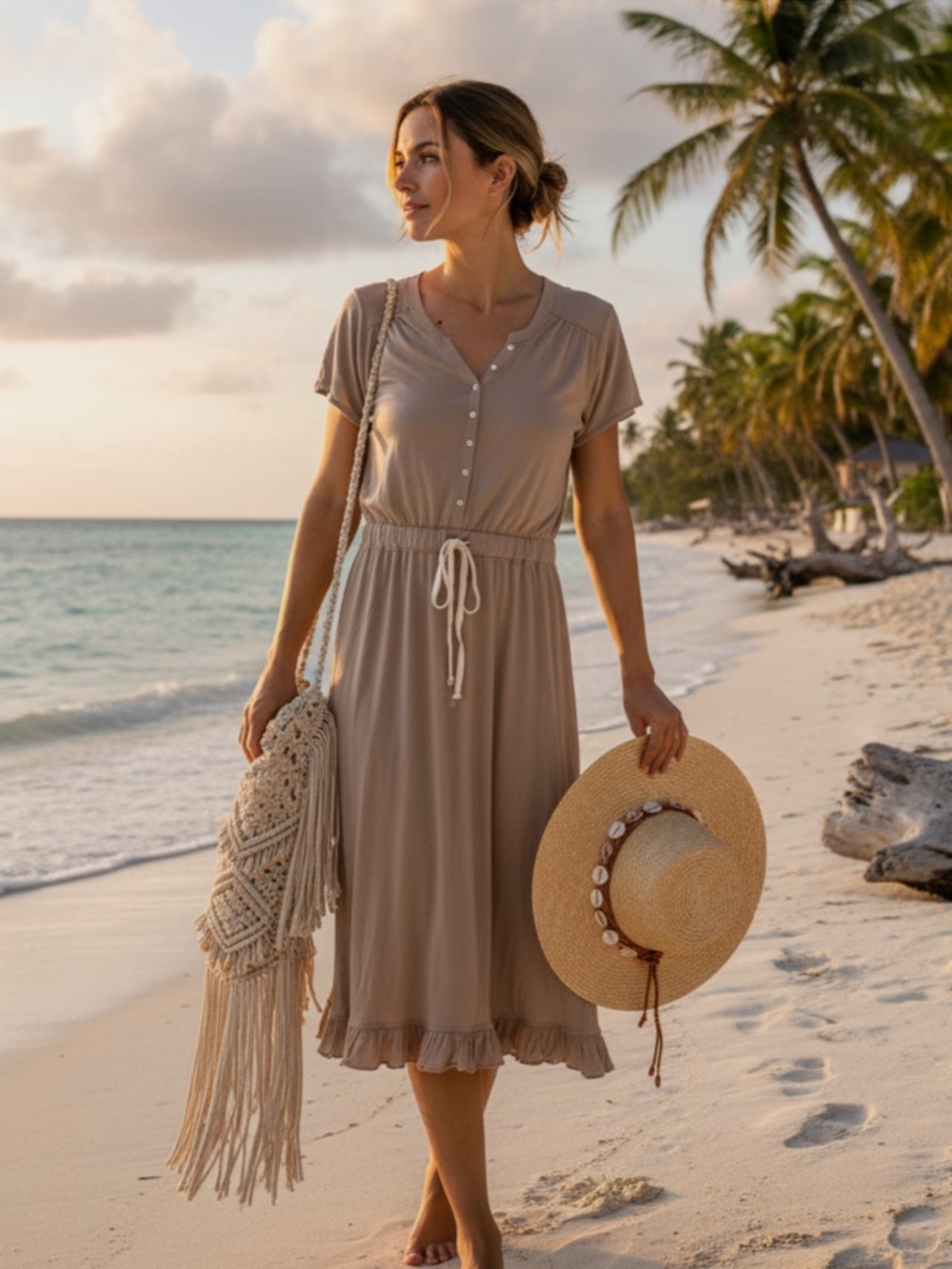 FP BEACH Free People Ludrow MIDI Dress